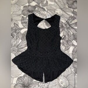 Sans Souci Open Back Lace Blouse